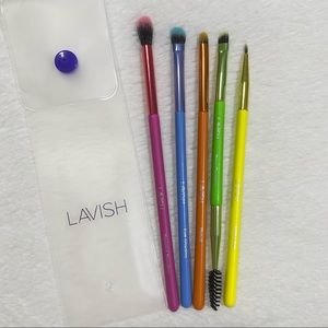 Lavish 5 Piece Neon Eye Makeup Brush Set